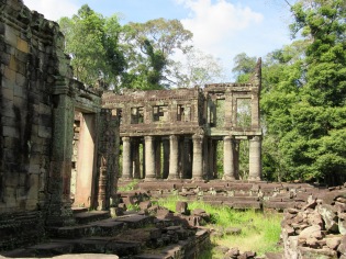 Preah Khan, la cité antique en fin d'après-midi, Angkor, Cambodge