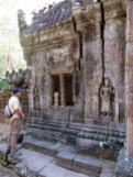 Ta Som, sculptures et apsara, Angkor, Cambodge