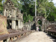 Cour intérieure à Preah Khan, Angkor, Cambodge