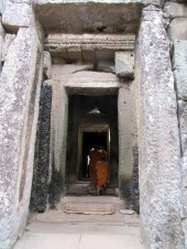 Entrée vers le temple de Ta Phrom, Angkor, Cambodge